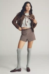 By Anthropologie Ribbed Over-the-knee Socks In Gray