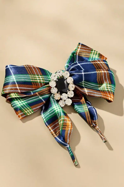 By Anthropologie Ribbon Bow Crystal Brooch In Multi
