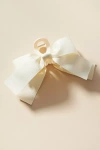 By Anthropologie Ribbon Hair Claw Clip In Beige