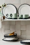 By Anthropologie Ricky Dinner Plates, Set Of 4 In Green