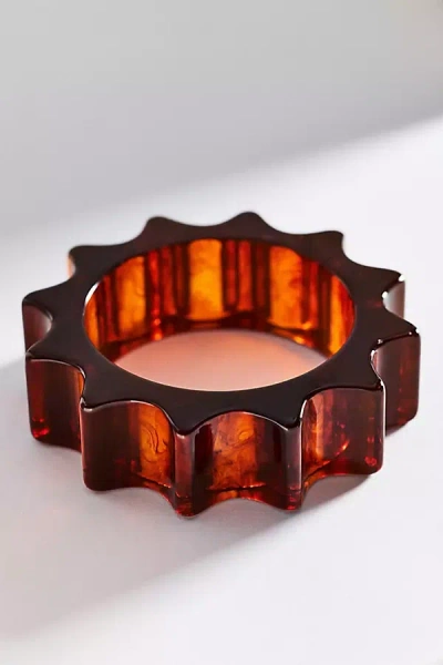 By Anthropologie Ridged Chunky Bracelet In Red