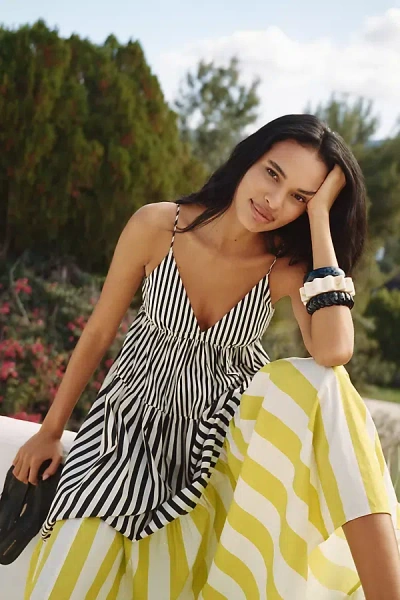 By Anthropologie Ridged Chunky Bracelet In Black