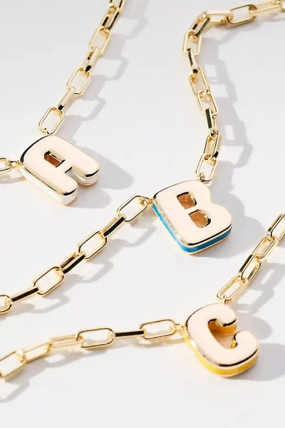 By Anthropologie Robot Monogram Paperclip Necklace