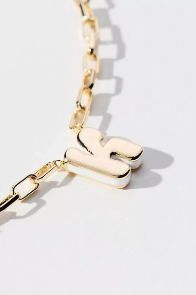 By Anthropologie Robot Monogram Paperclip Necklace