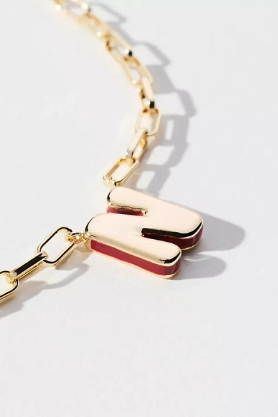 By Anthropologie Robot Monogram Paperclip Necklace