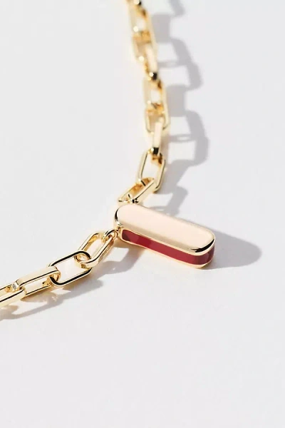 By Anthropologie Robot Monogram Paperclip Necklace