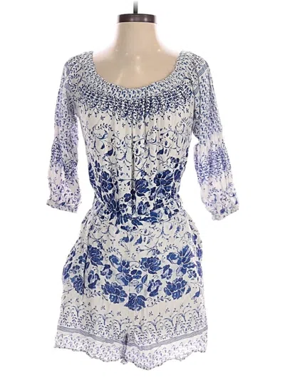 Pre-owned By Anthropologie Romper In Blue