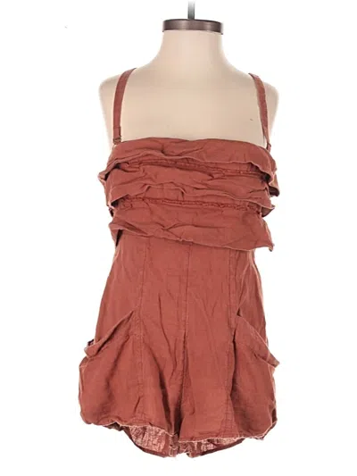 Pre-owned By Anthropologie Romper In Brown
