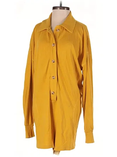 Pre-owned By Anthropologie Romper In Gold