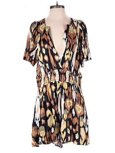 Pre-owned By Anthropologie Romper In Gold