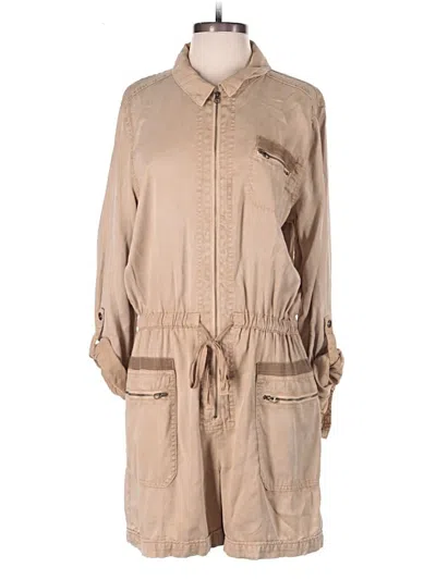 Pre-owned By Anthropologie Romper In Tan