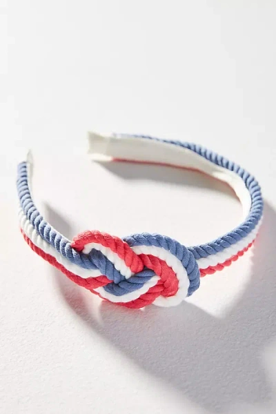 By Anthropologie Rope Knot Headband In Blue