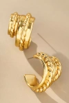 By Anthropologie Rope Knot Hoop Earrings In Gold