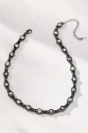 By Anthropologie Round Bezel Crystal Necklace In Silver