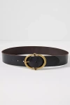 By Anthropologie Round Buckle Belt In Black