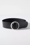By Anthropologie Round Buckle Wide Belt In Black