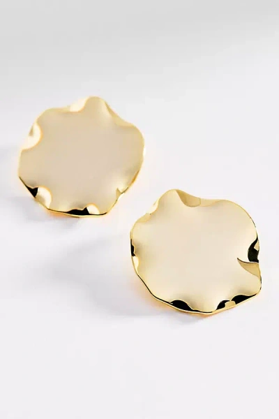 By Anthropologie Round Post Earrings In Gold