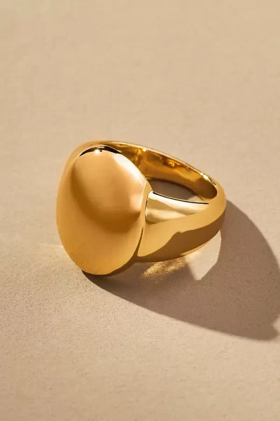 By Anthropologie Round Signet Ring In Gold