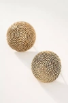 By Anthropologie Round Swirl Post Earrings In Gold