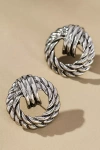 By Anthropologie Round Twist Post Earrings In Metallic