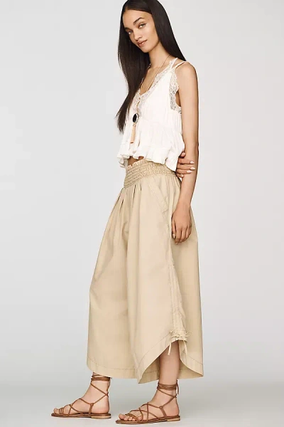 By Anthropologie Ruched Parachute Pants In Neutral