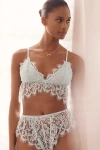 By Anthropologie Ruffle Lace Bra In Blue