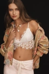 By Anthropologie Ruffle Lace Bra In White