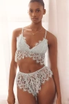 By Anthropologie Ruffle Lace Panty In Blue