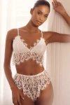 By Anthropologie Ruffle Lace Panty In White