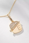 By Anthropologie Sardine Tin Charm Monogram Necklace