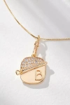 By Anthropologie Sardine Tin Charm Monogram Necklace