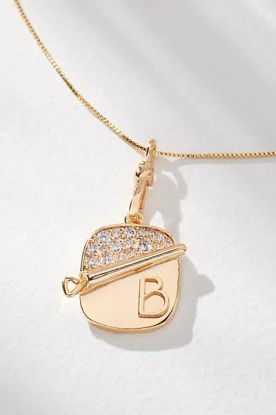 By Anthropologie Sardine Tin Charm Monogram Necklace