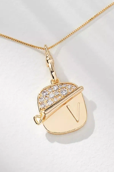 By Anthropologie Sardine Tin Charm Monogram Necklace