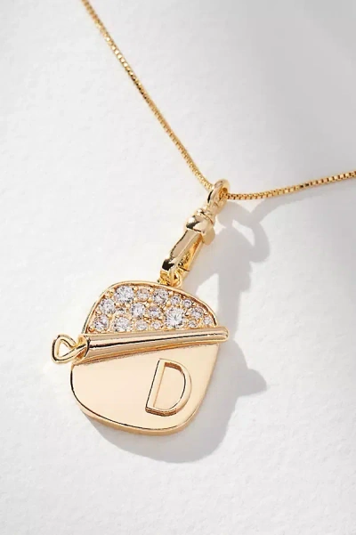 By Anthropologie Sardine Tin Charm Monogram Necklace