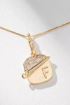 By Anthropologie Sardine Tin Charm Monogram Necklace