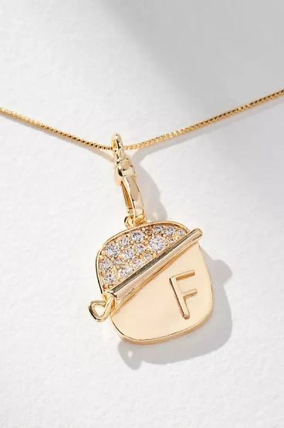 By Anthropologie Sardine Tin Charm Monogram Necklace