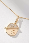By Anthropologie Sardine Tin Charm Monogram Necklace