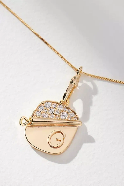 By Anthropologie Sardine Tin Charm Monogram Necklace