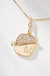 By Anthropologie Sardine Tin Charm Monogram Necklace