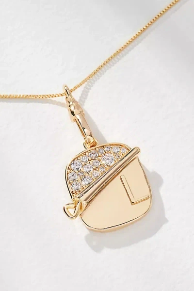 By Anthropologie Sardine Tin Charm Monogram Necklace
