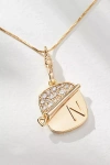 By Anthropologie Sardine Tin Charm Monogram Necklace