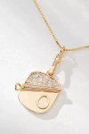By Anthropologie Sardine Tin Charm Monogram Necklace