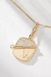 By Anthropologie Sardine Tin Charm Monogram Necklace