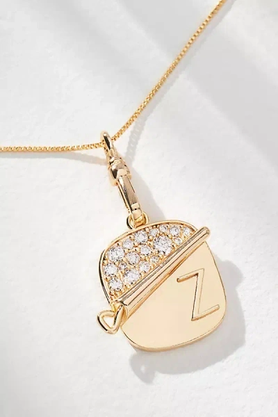 By Anthropologie Sardine Tin Charm Monogram Necklace
