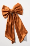 By Anthropologie Satin Bow Barrette In Yellow