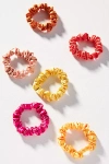 By Anthropologie Satin Hair Ties, Set Of 6 In Pink
