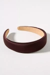 By Anthropologie Satin Puffy Headband In Brown