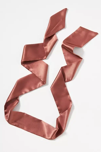 By Anthropologie Satin Tie-back Hair Scarf In Brown