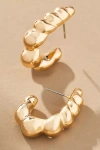 By Anthropologie Scallop Hoop Earrings In Gold
