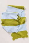 By Anthropologie Scallop Stripe Scarf In Blue
